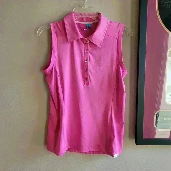 Solid Color GGBlue Sleeveless Women's Golf Sport Top Size Small Pink - Picture 1 of 10